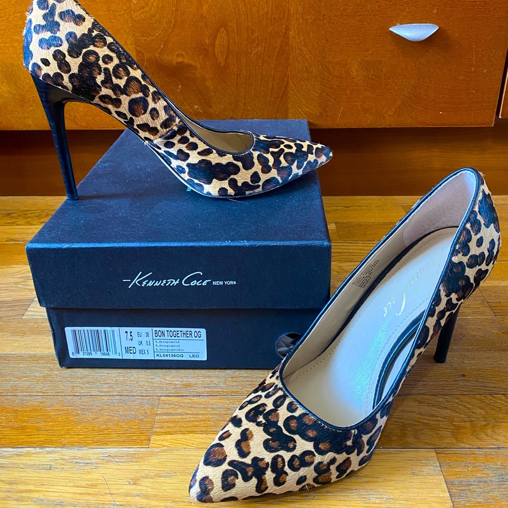 Keneth Cole Leopard Print Pumps